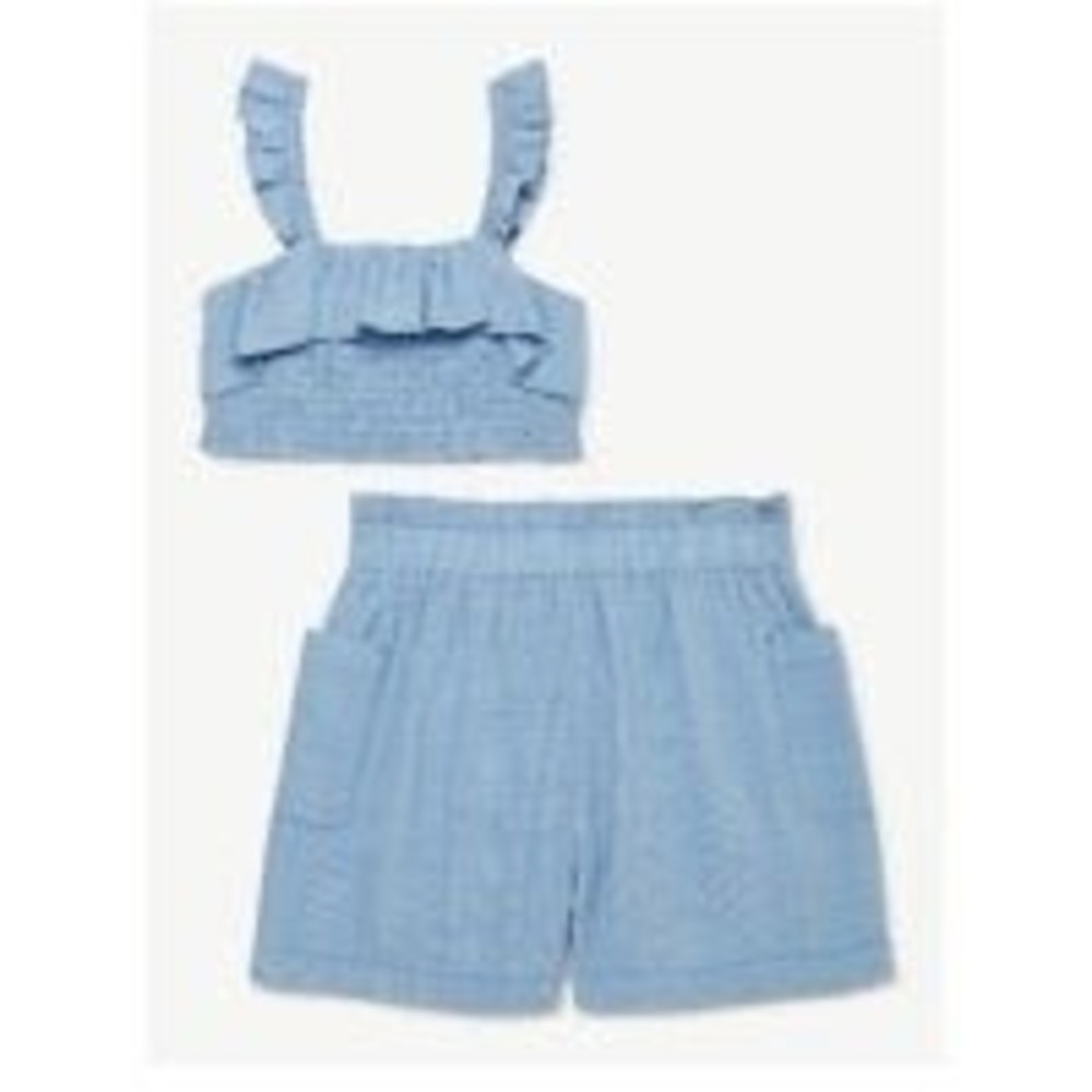 Girls size M 7/8 Ruffle Bandeau and Shorts set G24